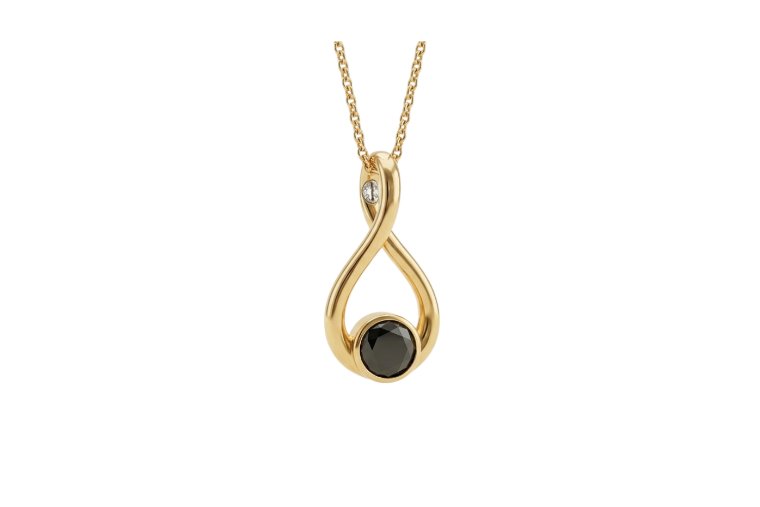 18k Yellow Gold Onyx Pendant Keepsake