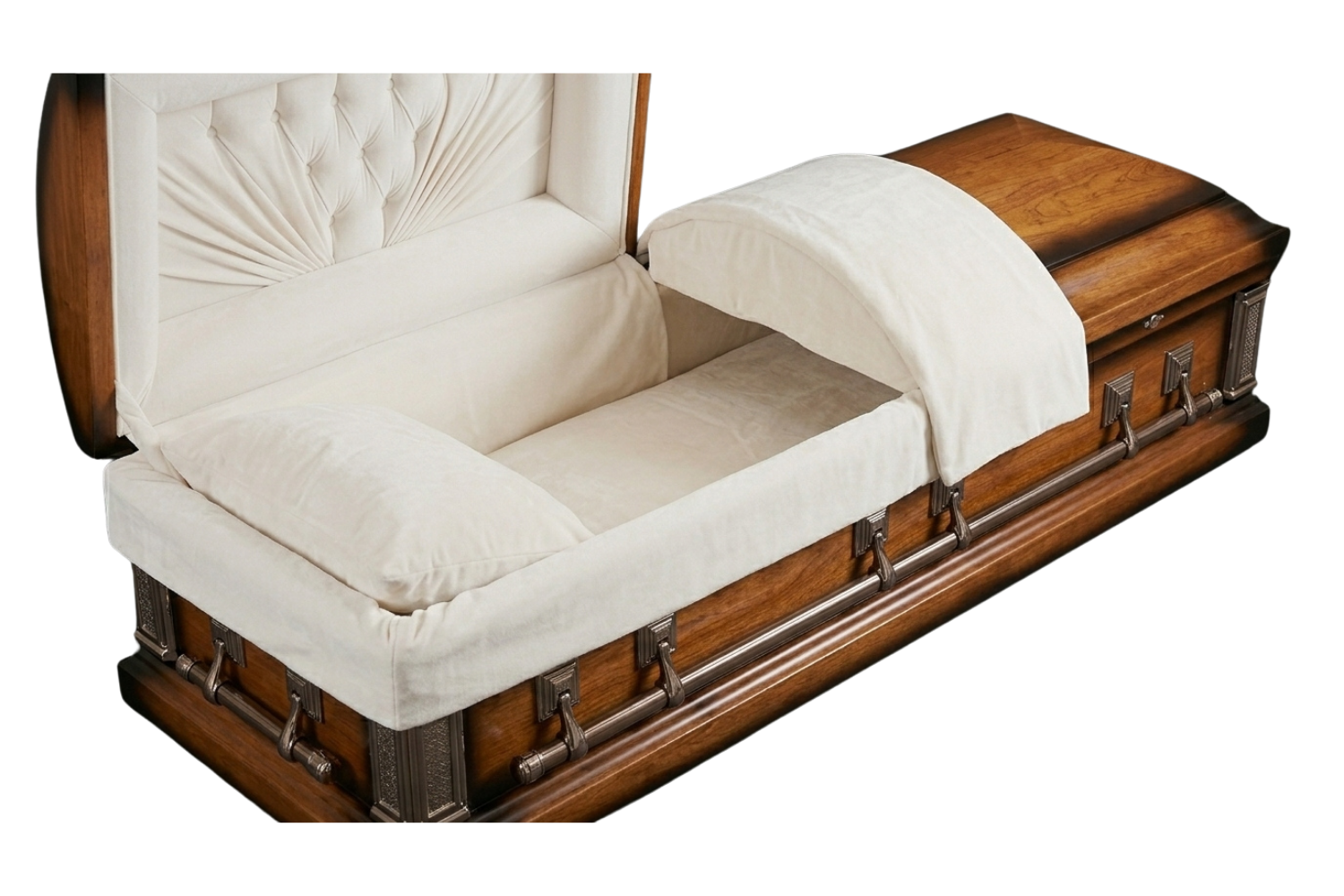 Royal Cream Wood Casket