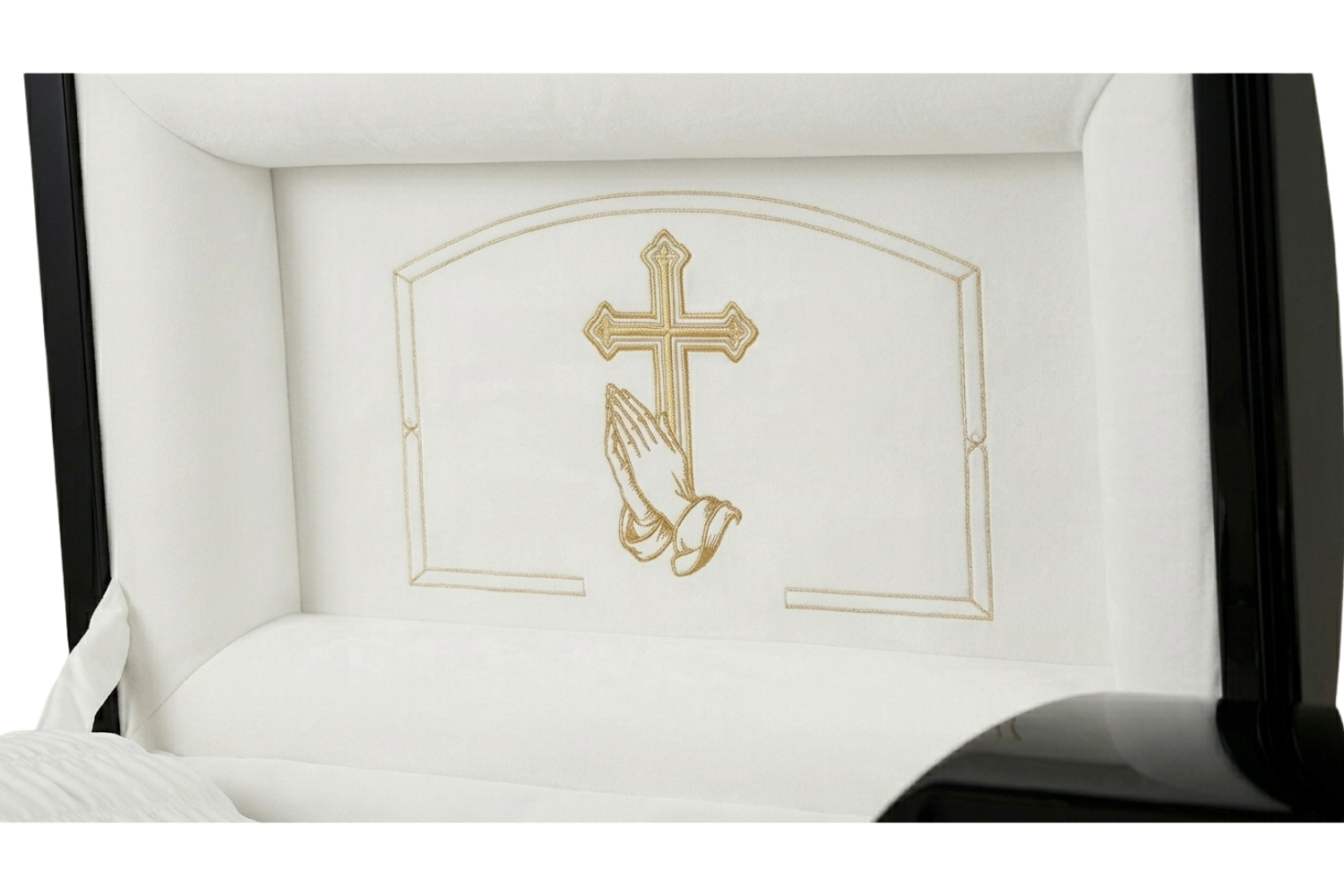 Gold & Black Cross Casket