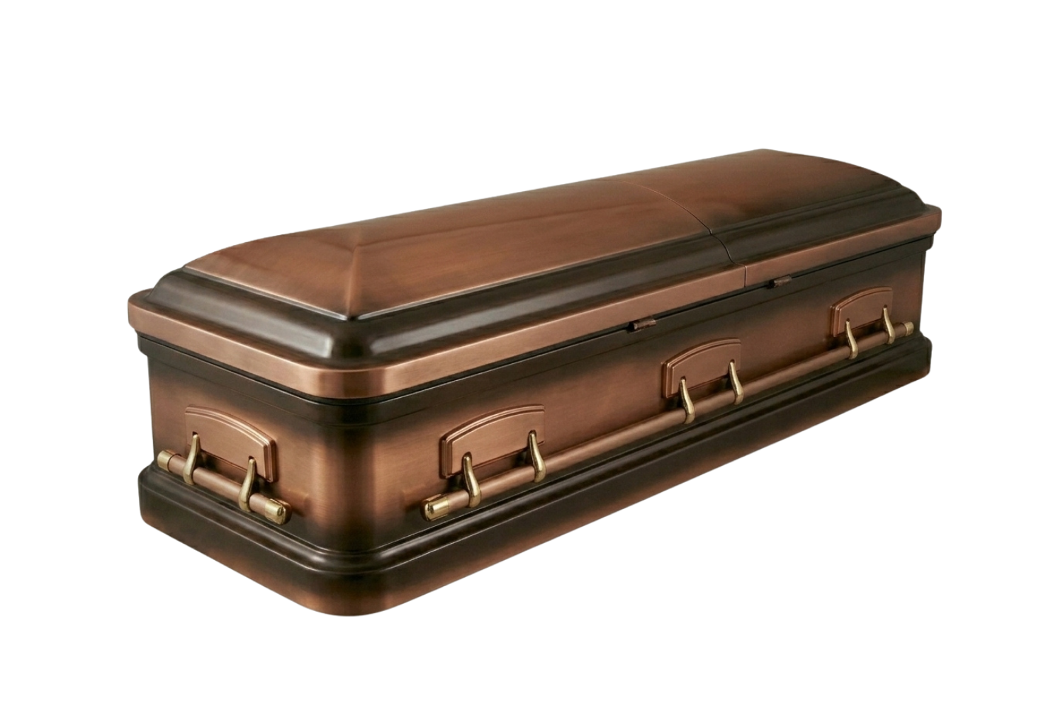 Two-Toned Copper Metal Casket