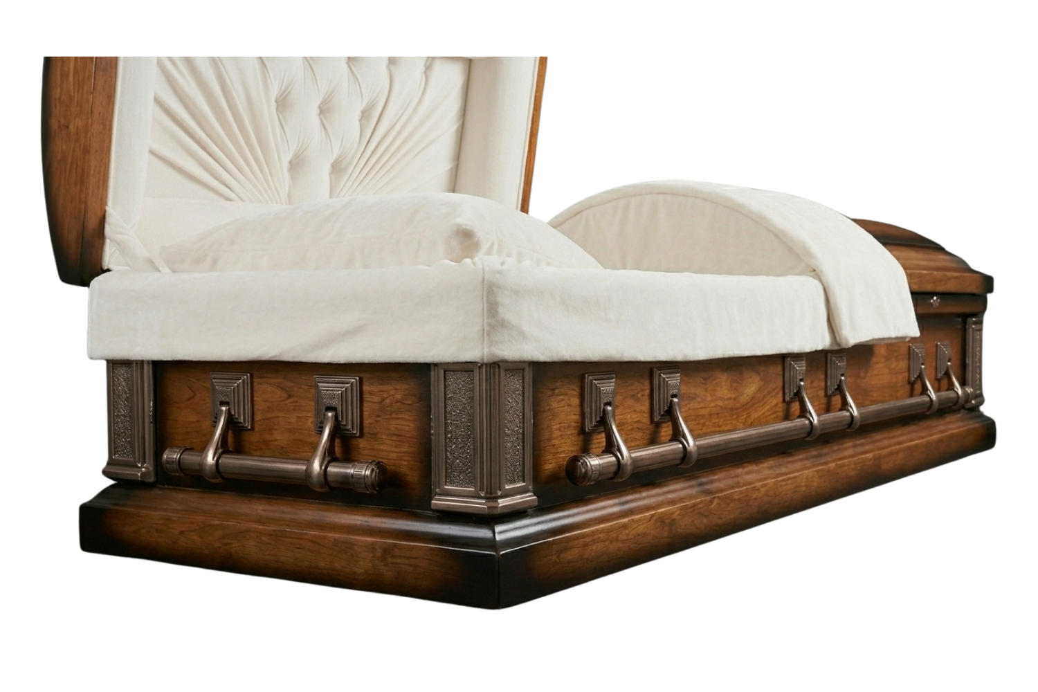 Royal Cream Wood Casket