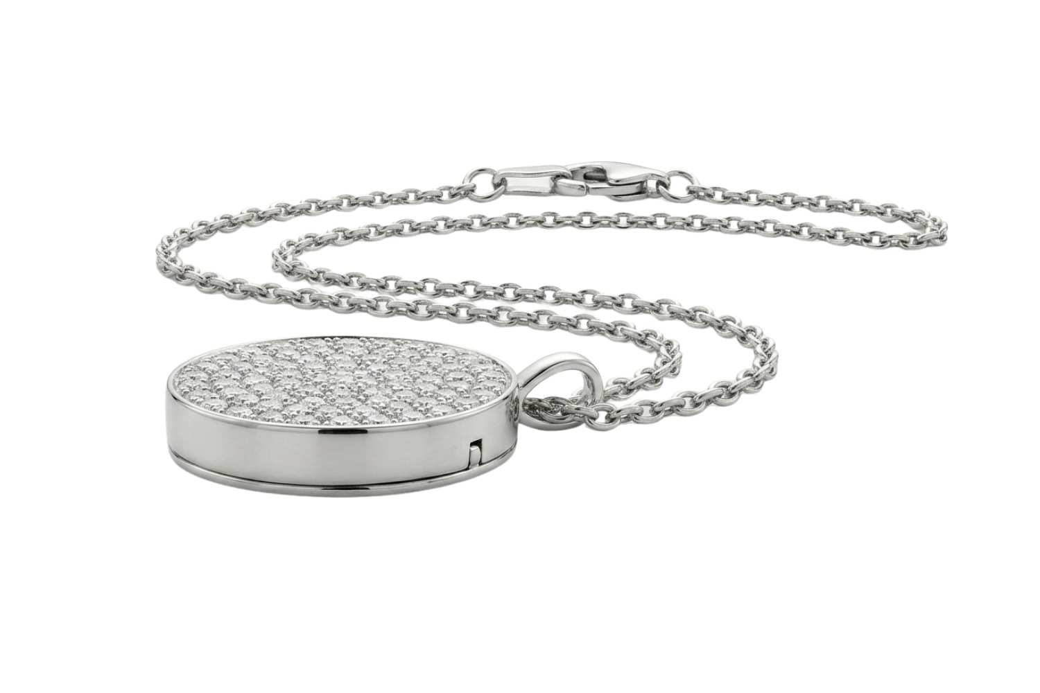 Tonka Diamond Keepsake Pendant - 18K White Gold