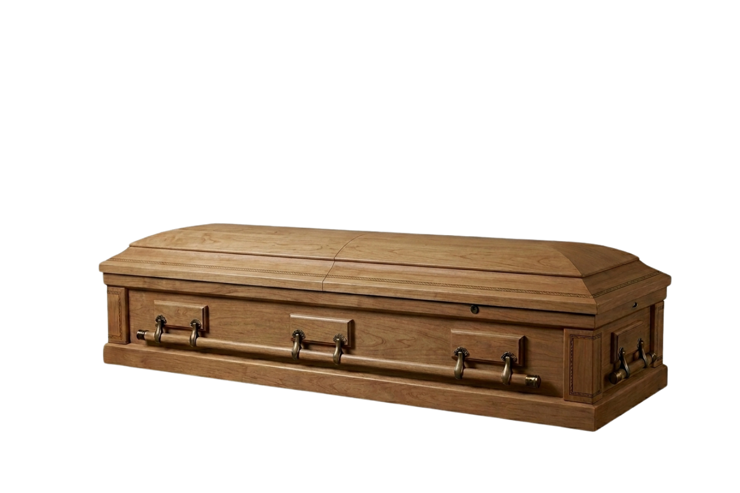 Highlight Cream Wood Casket