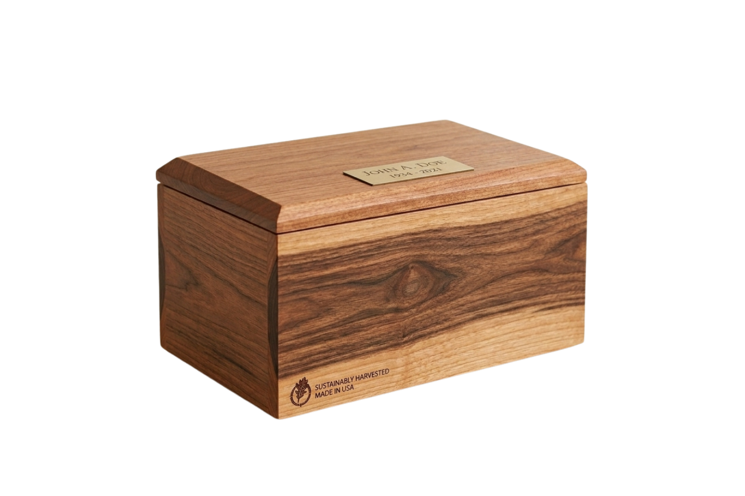 Large Hickory Wood Urn