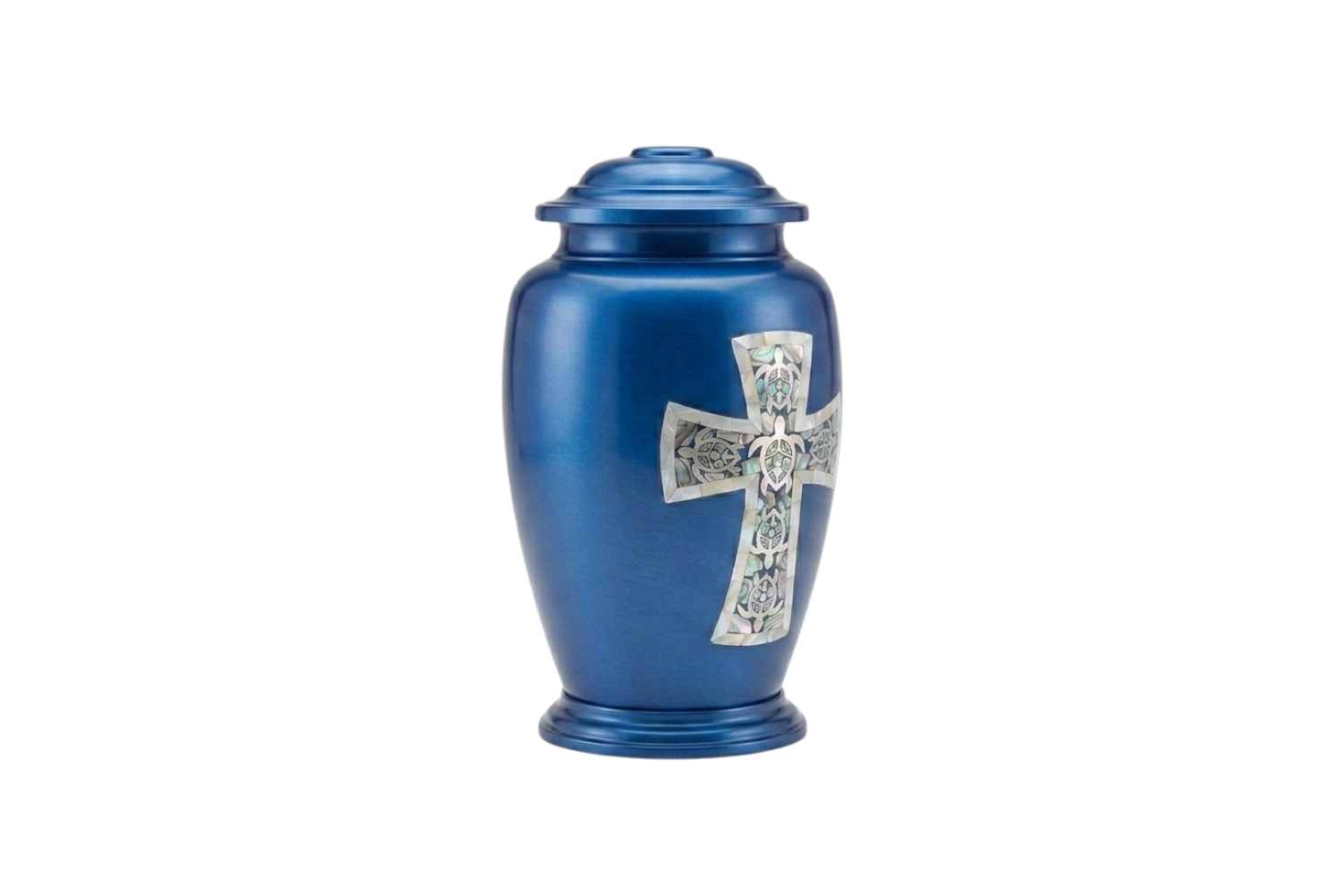 Blue Pearl Cross Urn