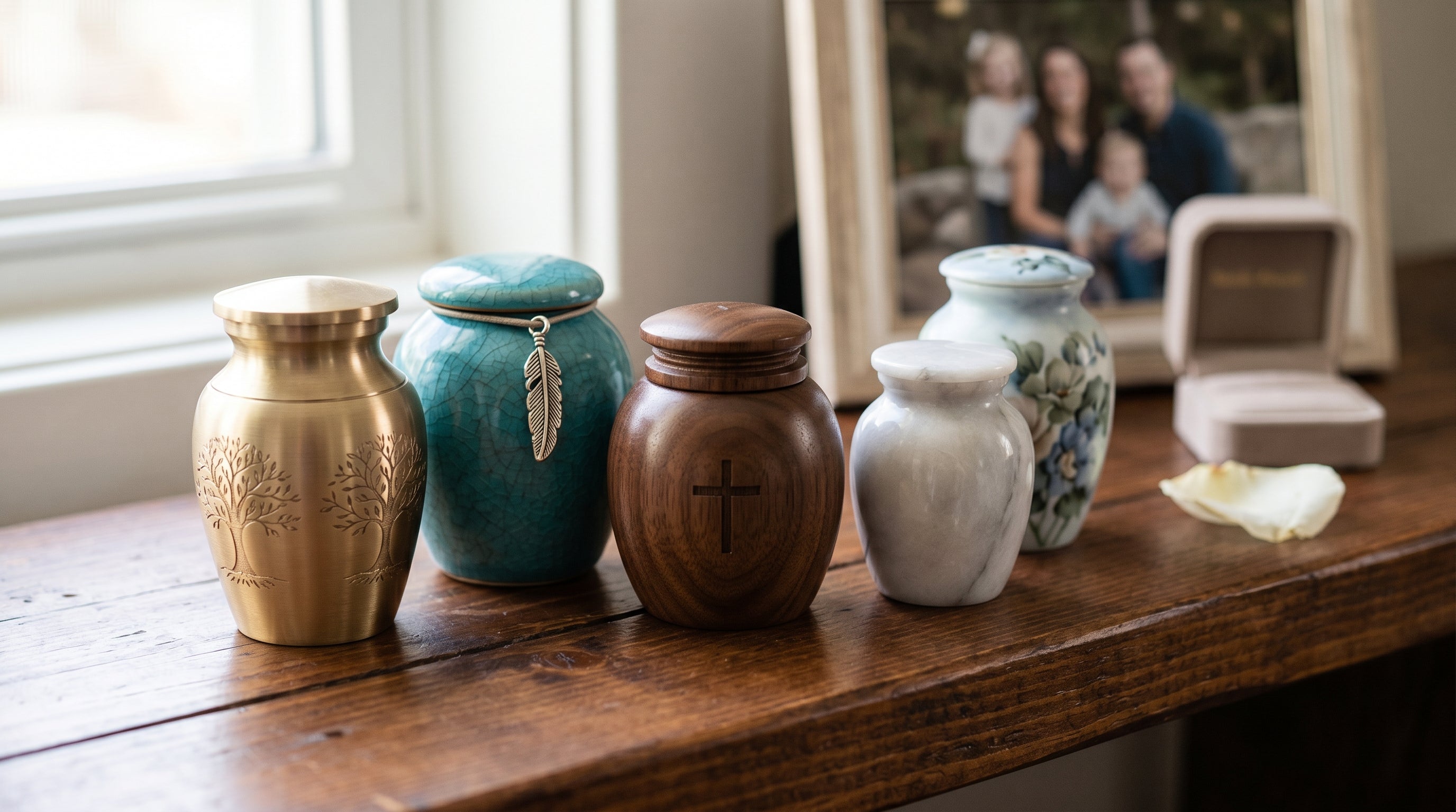 Beautiful mini keepsake urns for sharing cremated remains
