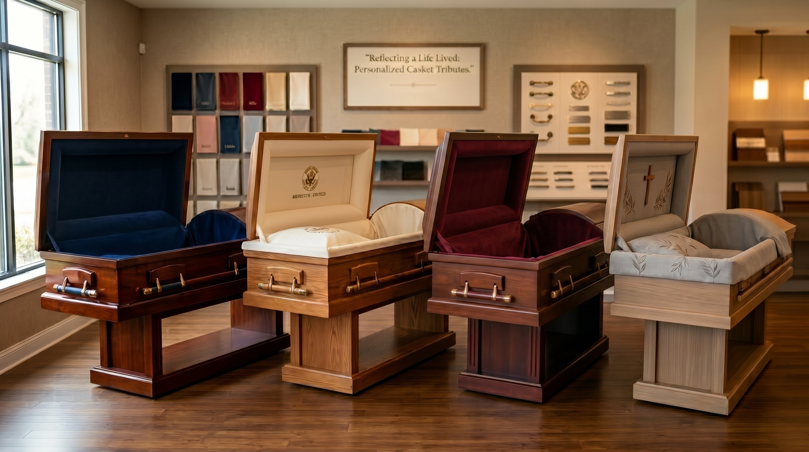 Custom casket styles and finish options